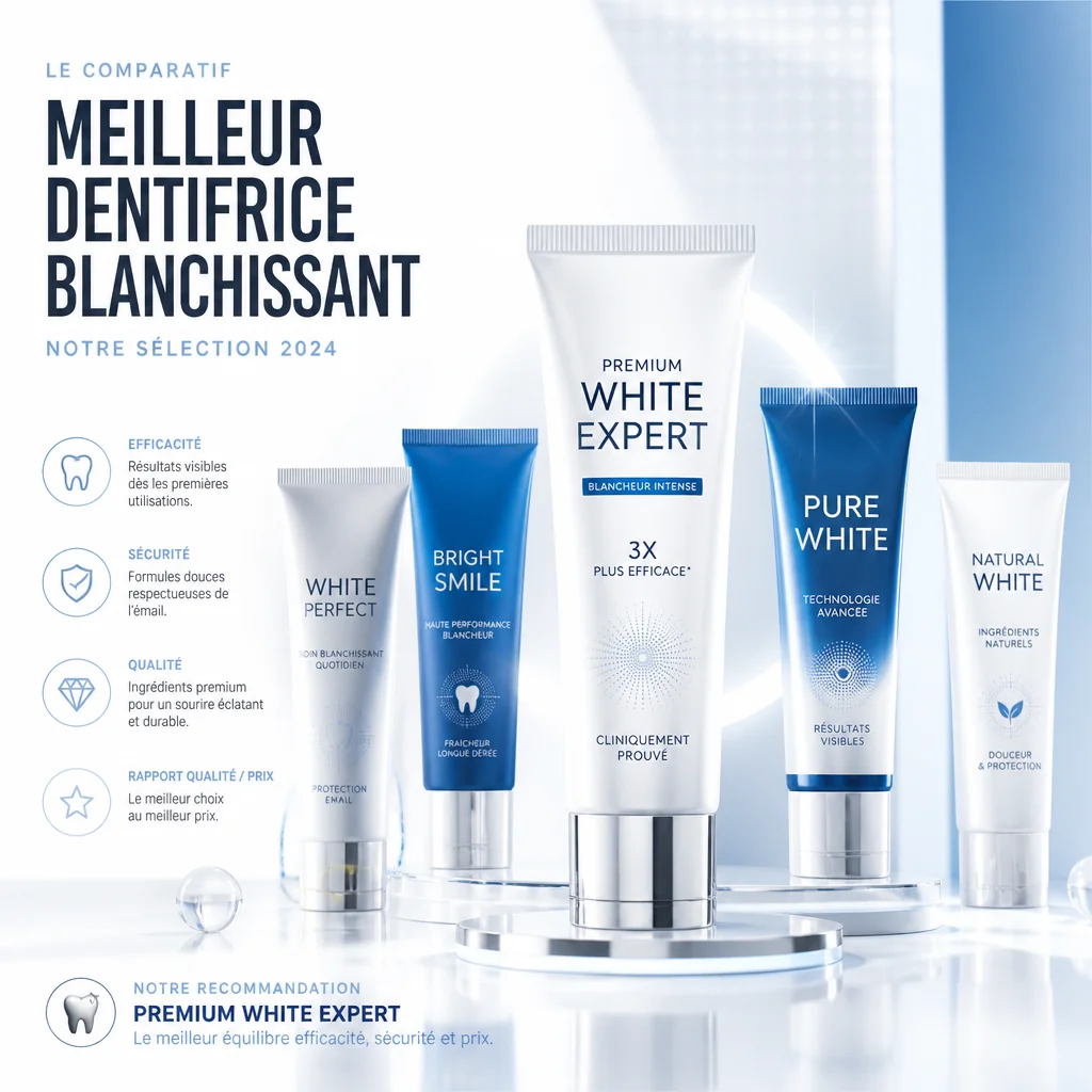 Comparatif meilleur dentifrice pour blanchir les dents