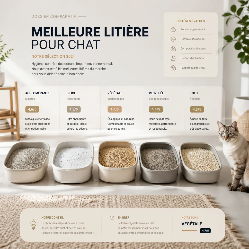 Comparatif meilleur litière pour chat
