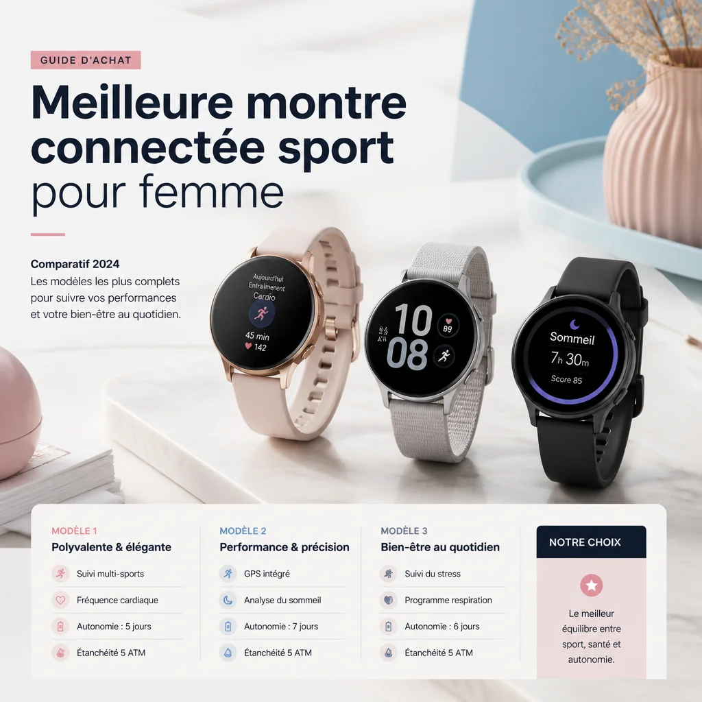 Comparatif meilleur montre connectée sport femme